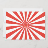 ビッグトップサーカス動物カーニバル誕生日写真 招待状 (裏面)