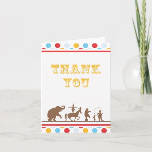 ビッグトップサーカス感謝カード サンキューカード (正面)