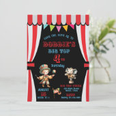 ビッグトップサーカス誕生日招待状 招待状 (スタンド正面)