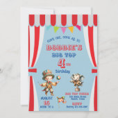 ビッグトップサーカス誕生日招待状 招待状 (正面)