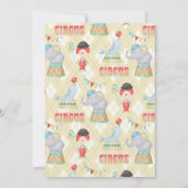 ビッグトップサーカス誕生日招待状 招待状 (裏面)