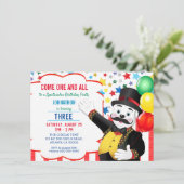 ビッグトップポーラベアサーカス |子供の誕生日パーティー 招待状 (スタンド正面)
