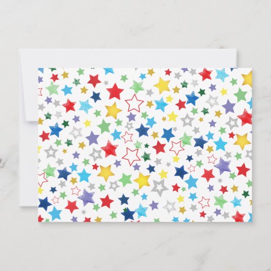 ビッグトップポーラベアサーカス |子供の誕生日パーティー 招待状 (裏面)