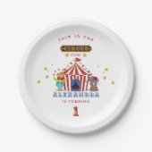 ビッグトップレッドストライプサーカス1st誕生日 ペーパープレート (正面)