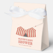 ビッグトップヴィンテージカーニバルサーカスベビーシャワー フェイバーボックス (正面)