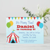 ビッグトップnバルーンカーニバルサーカス誕生パーティー 招待状 (スタンド正面)