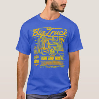 ビッグトラックグラフィックタイポグラフィ Tシャツ