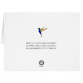 ビッグトロピカルハミングバード誕生日カード (裏面横)