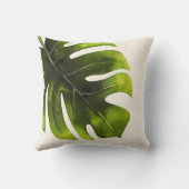 ビッグトロピカルパームリーフサマーシックカスタム クッション (裏面)