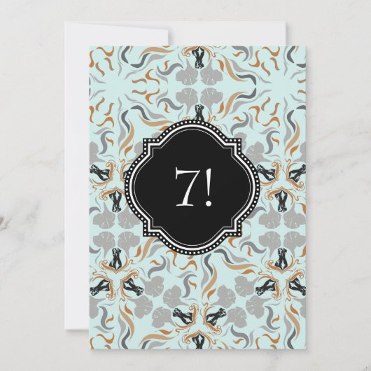 ビッグドッグパーティー ゴールデンブラック招待状 招待状 (正面)