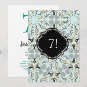 ビッグドッグパーティー ゴールデンブラック招待状 招待状 (正面/裏面)