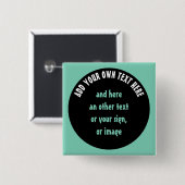 ビッグドットブラック+あなたのバック。,文字とアイディア 缶バッジ (正面&裏面)