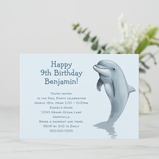 ビッグドルフィン子供の誕生日パーティー 招待状 (スタンド正面)