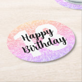 ビッグナンバマンダラ誕生日紙コースター ラウンドペーパーコースター (アングル)