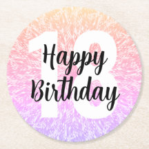 ビッグナンバマンダラ誕生日紙コースター