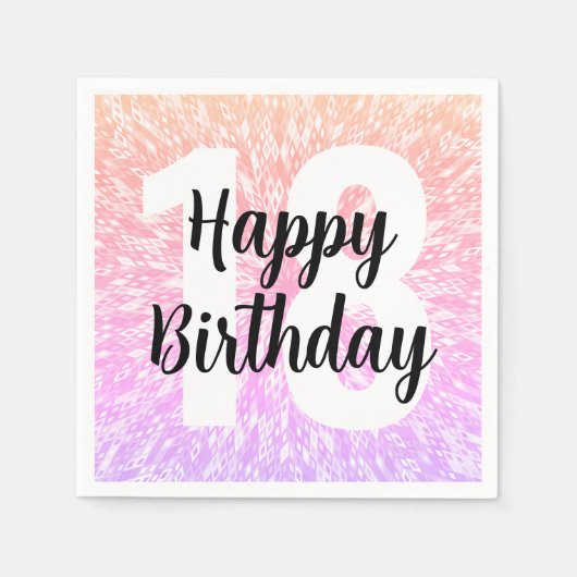 ビッグナンバーマンダラバースデーパーティナプキンス スタンダードカクテルナプキン (正面)