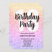 ビッグナンバーマンダラバースデーパーティーの招待 招待状 (正面/裏面)