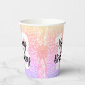 ビッグナンバーマンダラ誕生日紙カップ 紙コップ (左)