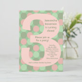 ビッグナンバー3ガールの3回目の誕生日パーティー 招待状 (スタンド正面)