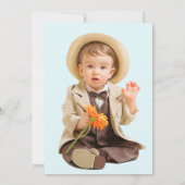 ビッグナンバー3 THREE写真第3の誕生日パーティー 招待状 (裏面)