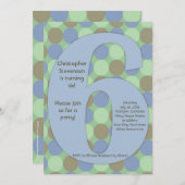 ビッグナンバー6少年の第6回バースデーパーティー 招待状 (正面/裏面)