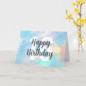 ビッグナンバー《写真》ぼけ味誕生日カード カード (黄色い花)