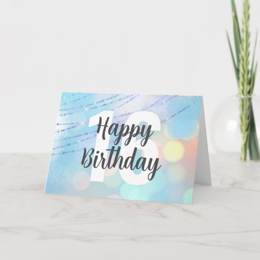 ビッグナンバー《写真》ぼけ味誕生日カード カード (正面)