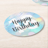 ビッグナンバー《写真》ぼけ味誕生日コースター ラウンドペーパーコースター (アングル)