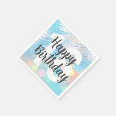 ビッグナンバー《写真》ぼけ味誕生日パーティナプキンス スタンダードカクテルナプキン (角)