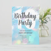 ビッグナンバー《写真》ぼけ味誕生日パーティーへの招待 招待状 (スタンド正面)