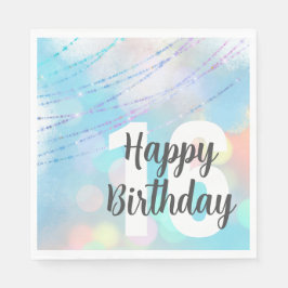 ビッグナンバー《写真》ぼけ味誕生日ランチナプキンズ スタンダードランチョンナプキン