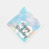 ビッグナンバー《写真》ぼけ味誕生日ランチナプキンズ スタンダードランチョンナプキン (角)