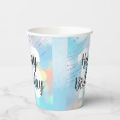 ビッグナンバー《写真》ぼけ味誕生日紙カップ 紙コップ (左)