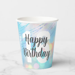 ビッグナンバー《写真》ぼけ味誕生日紙カップ 紙コップ