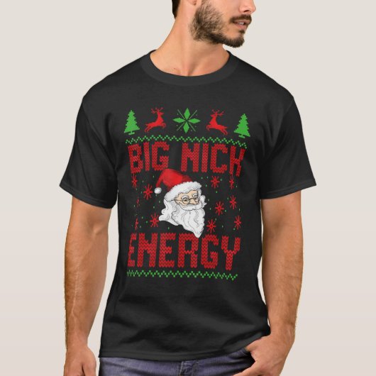 ビッグニックエナジーアグイクリスマスセーターフェスティバルCo Tシャツ (正面)