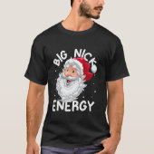 ビッグニックエナジークリスマスサンタクリスマスメンズおもしろい Tシャツ (正面)