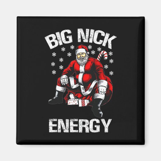 ビッグニックエナジーサンタおもしろいクリスマス1 マグネット (正面)