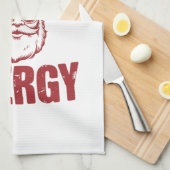 ビッグニックエナジーサンタおもしろいー失礼クリスマスジョーク キッチンタオル (四つ折り)