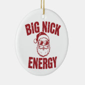 ビッグニックエナジーサンタおもしろいー失礼クリスマスジョーク セラミックオーナメント (右)