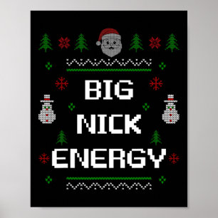 ビッグニックエナジーメメットおもしろクリスマス休日  ポスター