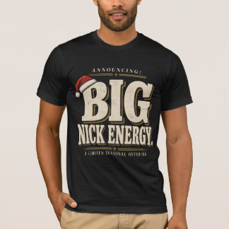 ビッグニックエナジー 楽しいクリスマス ビンテージ タイポグラフィ Tシャツ