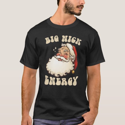 ビッグニックエネルギークリスマスクリスマス醜いセーター男性W Tシャツ (正面)