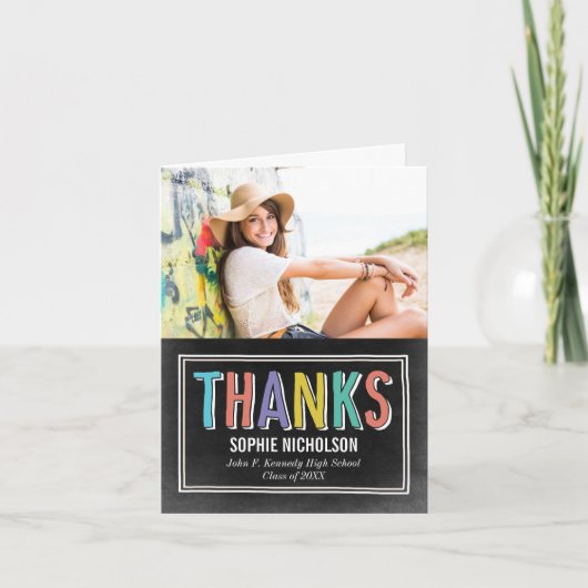 ビッグニュース卒業サンキューカードチョーク サンキューカード (正面)