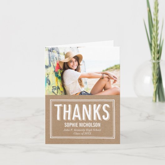 ビッグニュース卒業サンキューカード工芸 サンキューカード (正面)