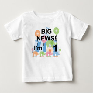 ビッグニュースCircus 1st誕生日Tシャツとギフト ベビーTシャツ