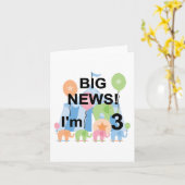 ビッグニュースCircus 3rd誕生日Tシャツ&ギフト カード (黄色い花)