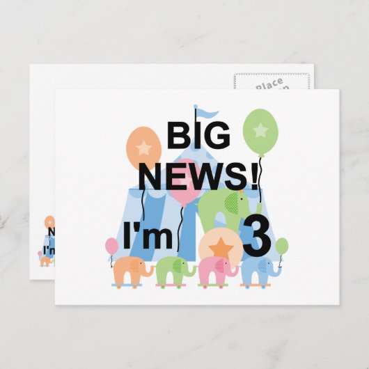 ビッグニュースCircus 3rd誕生日Tシャツ&ギフト ポストカード (正面/裏面)