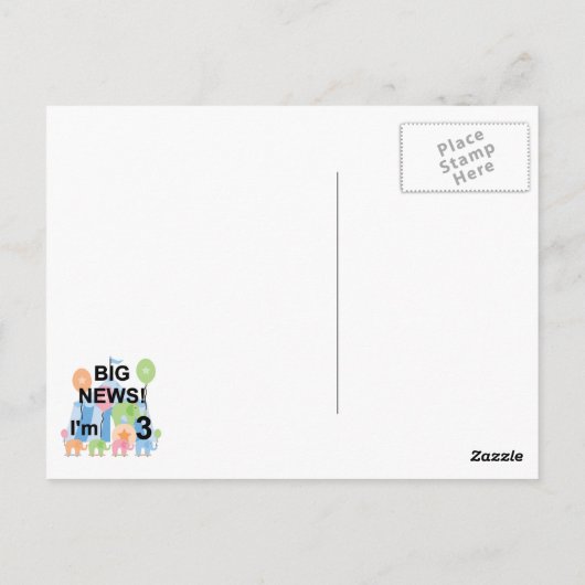 ビッグニュースCircus 3rd誕生日Tシャツ&ギフト ポストカード (裏面)