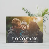 ビッグネームとニュースレター付きクリスマスカード 箔シーズンカード (立ち正面)