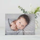 ビッグネームフルブリードフォト新生児 案内状 (スタンド正面)